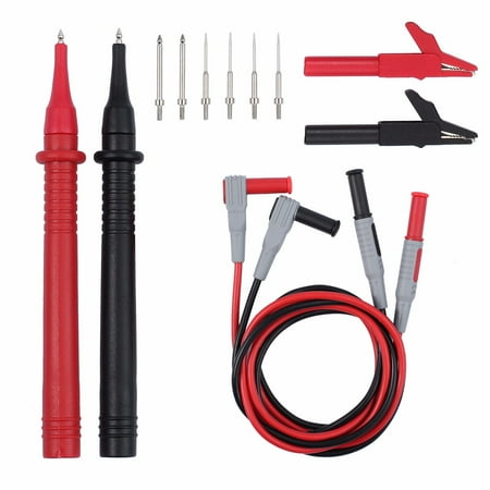 Electronic Test Lead Set - ESYNIC Multimeter Electronic Test Lead Kit Digital Multimeter Leads with Alligator Clips Replaceable Multimeter Probes Tips Set