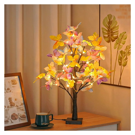 Easter Decorations Butterfly Tree with LED Lights, Battery Powered