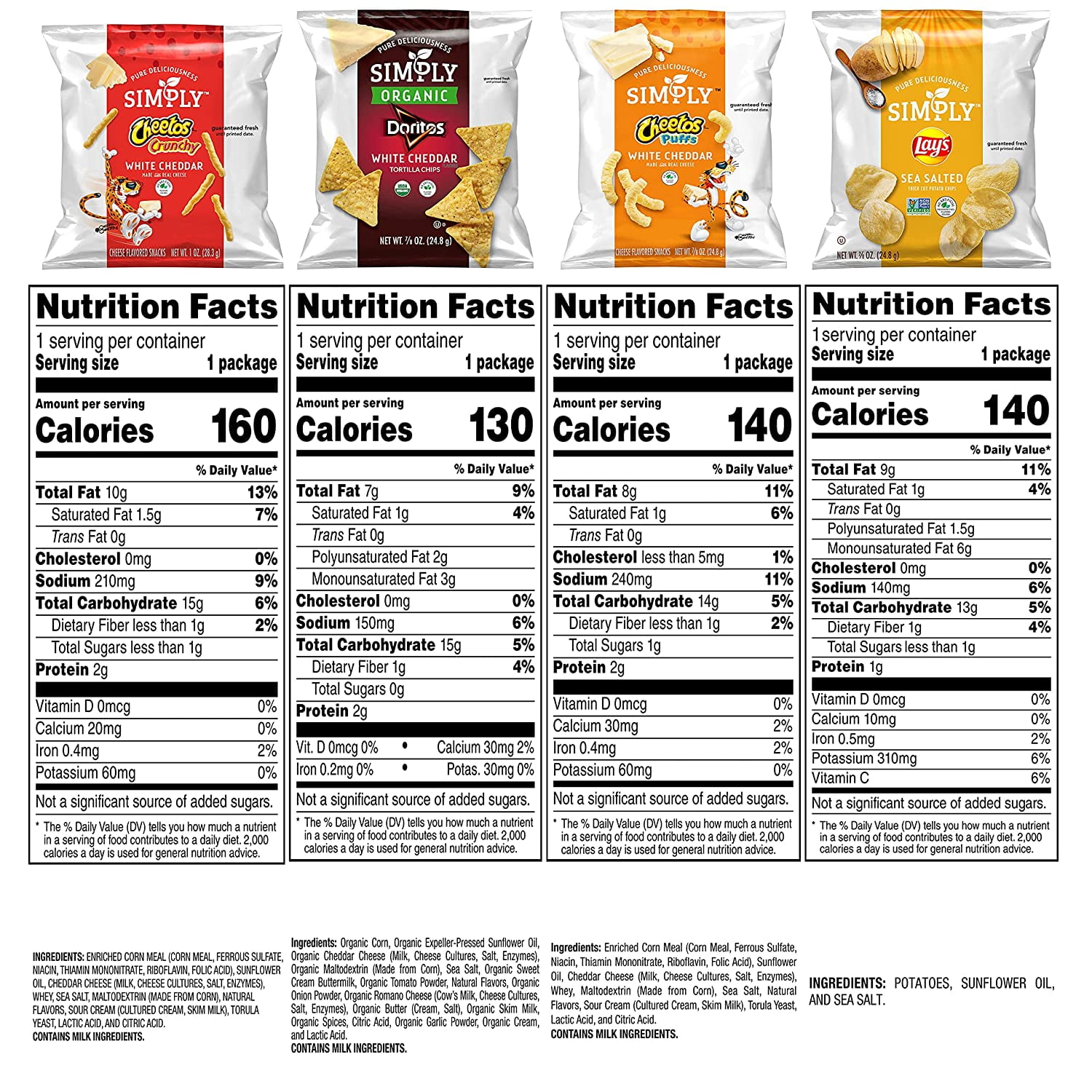 Simply Brand Snacks Variety Pack, 36 Count