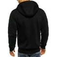 thumbnail image 2 of Men's Sherpa Lined Fleece Hooded Jacket Plain Long Sleeve Zip Up Hoodie Sweatshirts with pockets, 2 of 4