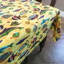 Cotton Tablecloth Animal Print Fish Aquarium