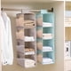 thumbnail image 2 of Organizador de ganchos para colgar resistente, diseño plegable que ahorra espacio con material cómodo para guardarropa, armario colgante de tela no tejida de fácil instalación con 4 estantes, 2 of 5