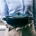 thumbnail image 6 of Merten and Storck German Enameled Iron 1873 Aegean Teal Braiser, 4QT, 6 of 10