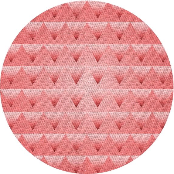 Ahgly Company Indoor Square Patterned Light Salmon Pink Area Rugs, 3' Square