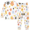 thumbnail image 2 of FORMRS Long Sleeve Top and Pants Pajama Set for Niños 2-Piece Sleepwear, Sizes 18M-8Y, Colorful Retro Floral, 2 of 6