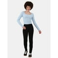 thumbnail image 2 of No Boundaries Pull On Moto Skinny Jeggings, Women's and Women's Plus, 2 of 5
