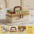 thumbnail image 1 of Eco-Friendly Large-Capacity 3-Tier Medical Storage Box with Customizable Logo, Durable High-Quality Plastic Medicine Organizer for Home, Multi-Functional Cream Brown First Aid Kit with Handle &, 1 of 6