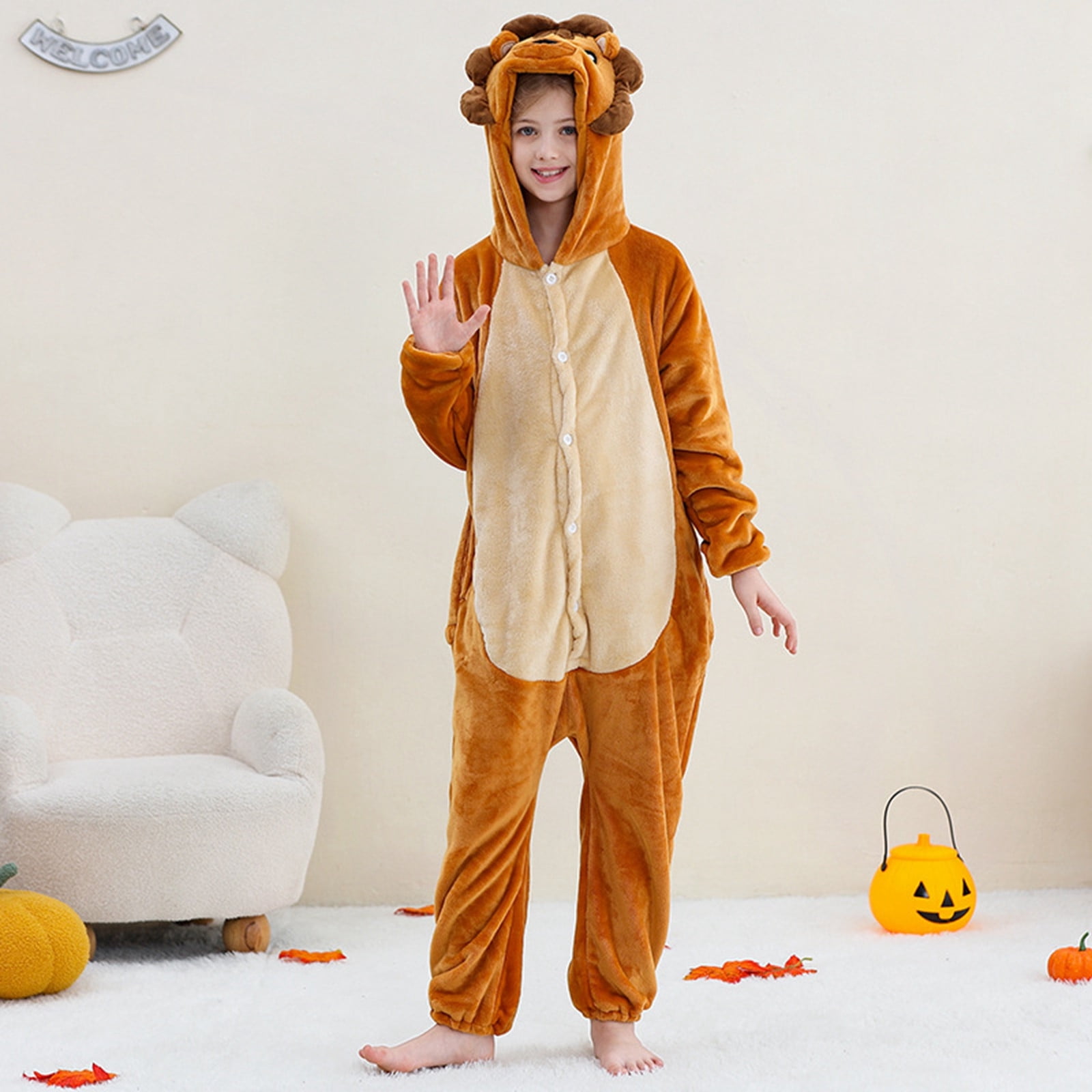 RMGVDSD Onesie Kids Animal Pajamas for Boys Girls Kids Warm Hooded Jumpsuit Pajamas Coat Children Sleepwear Stylish Cute Bodysuit Jumpsuit