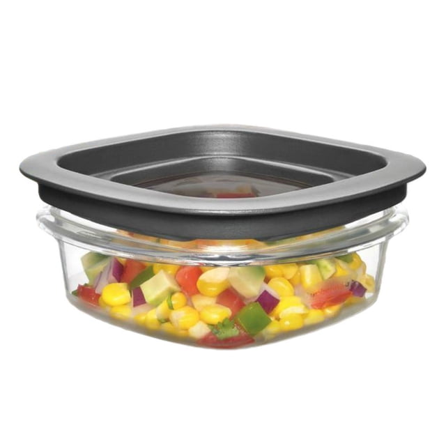 Recipiente de almacenamiento de alimentos Rubbermaid Premier, 300 ml, gris, paquete de 4