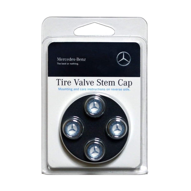 Tapones para Válvula de Neumático Mercedes Benz Q-6-40-8131 Corona de Laurel Azul
