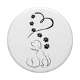 thumbnail image 3 of Soporte para teléfono PopSockets PopGrip con patas de perro y gato con corazón, 3 of 6