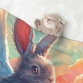 thumbnail image 2 of Pofeuu Sunshine Winged Rabbit Print Puppy Blanket,Dog Blankets,Pet Blanket Cozy Cat Blankets for Indoor Cats, Fuzzy Pet Blanket for Kitten Doggy Dog Blankets-Medium, 2 of 8