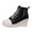 Black, variant on Women's Flats with Classic Design Versatile Use Women's Casual Shoes Fashion Platform Sneakers Comfortable On Lace Up Heel Everyday Walking Shoes For Women Stylish Solid Color Side Zipper Design