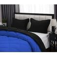 thumbnail image 5 of D.N.G. BEDDINGS 1 Piece Luxury Reversible Diamond Pattern Comforter Premium Super Soft, All Season 800 TC, 100% Egyptian Cotton King/California King Size Royal Blue/Black Solid Color, 5 of 7