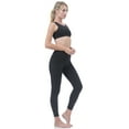 thumbnail image 2 of Allsense Women's Seamless Full Length High Waist Leggings with Pockets Yoga Black Large, 2 of 7