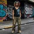 thumbnail image 6 of UOCUFY Grunge Shirts Emo Clothes Teen Girls Vintage Graphic Tee Y2k 2000s Goth Top Women Mcbling Short Sleeve Streetwear (Black, L), 6 of 9