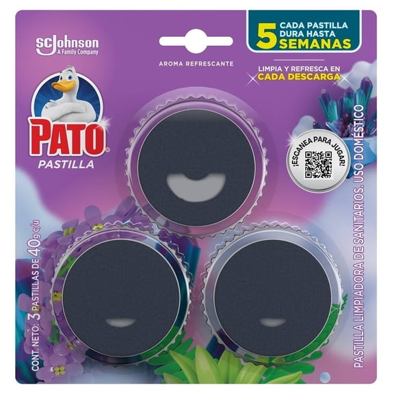 Pastillas Pato Limpiador de Sanitarios 3 piezas de 40 g c/u