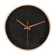 thumbnail image 1 of Reloj de pared Uxcell de 8" a batería, silencioso, sin tictac, reloj redondo, negro y dorado, 1 of 6