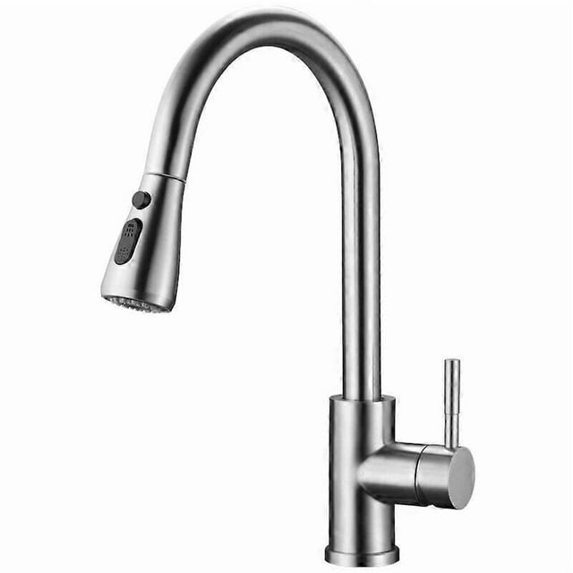 Kitchen Mixer Tap Brushed Nickel Pull-Down Kitchen Faucet with Pull-Down Sprayer Two Water Outlet Methods Edition_Perfect Gift