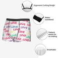 thumbnail image 3 of Balery gray stripes and hearts Pattern Men's Boxer Briefs, Soft and Breathable Cotton Underwear with nylon Waistband-Medium, 3 of 5