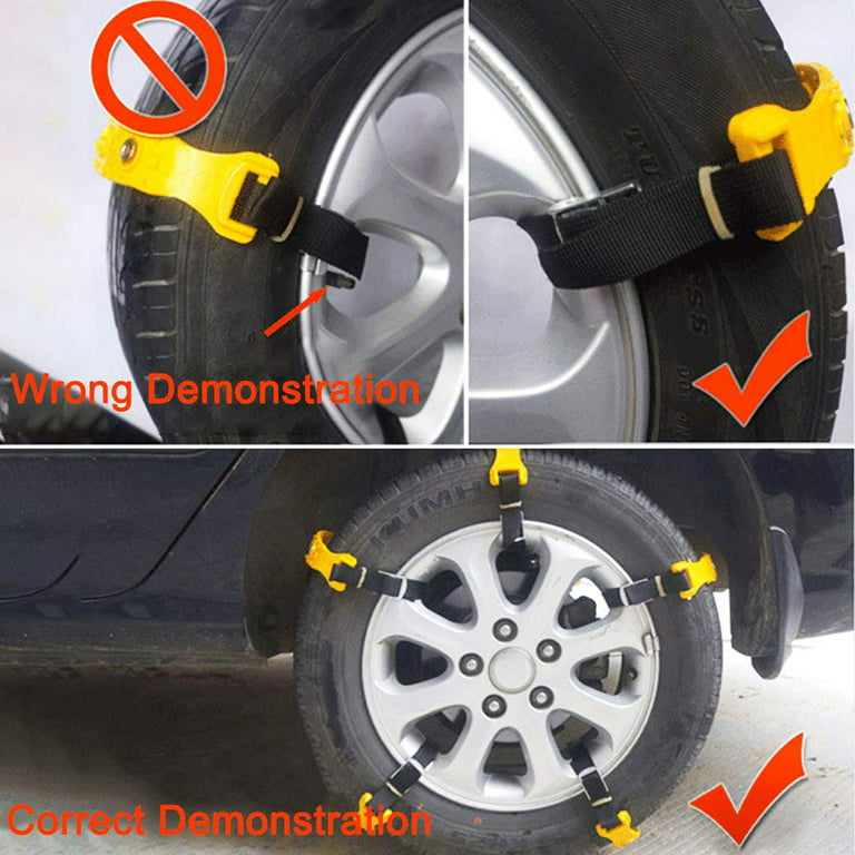 Anti Slip Snow Chains for SUV Car Adjustable Universal Emergency Anti Skid  Tire Chain,Winter Driving Security Chains,Traction Mud Chains for Tire
