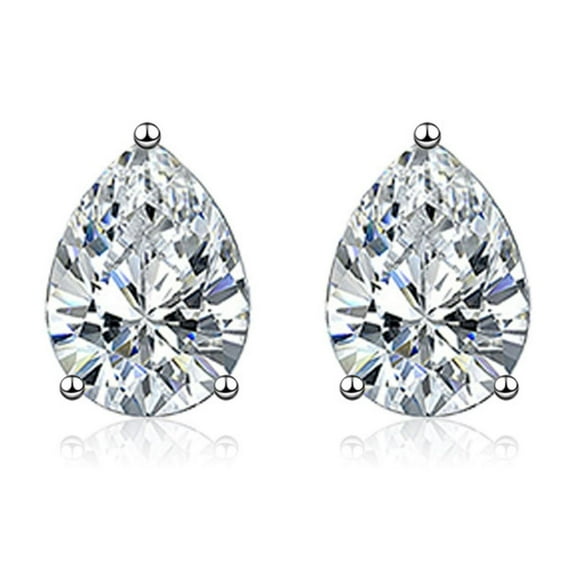 Vireellx Diamond Earrings for Women S925 Silver Needle Mozzarella Pear Drop Earrings Jewelry for Her Birthday Christmas Gift