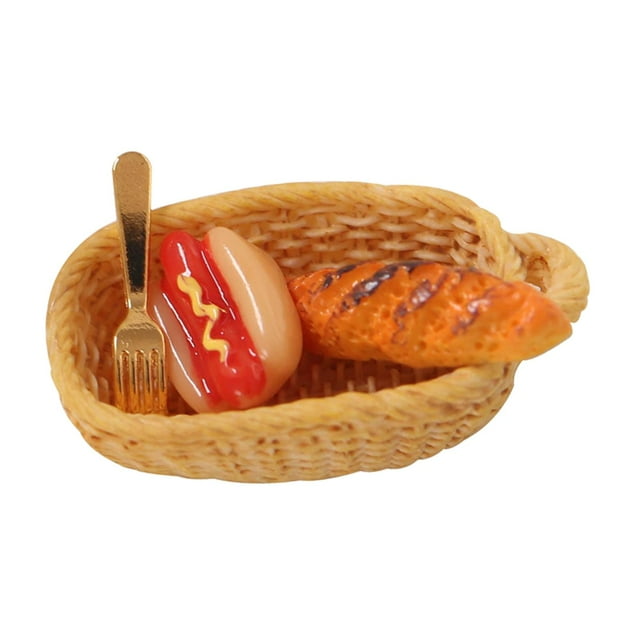 Cesta Decoración modelo en miniatura comida en miniatura Estilo A Zulema Cesta de casa de muñecas