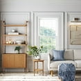thumbnail image 2 of Nathan James Jasper 3-Shelf Solid Wood Boho Bookshelf, Wall Mounted Bookshelf with Cabinet with Fluted Doors, Natural Brown, 2 of 6