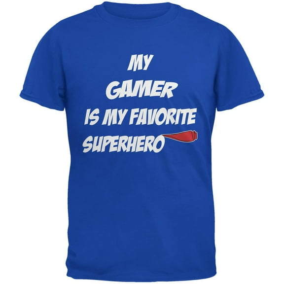 Gamer is My Superhero Royal Adult T-Shirt - 2X-Large