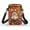 Autumn Hedgehog Maple Leaves Theme, variant on Portable Cell Phone Purse for Work Travel, Polyester 2 Layer Over Shoulder Bags, Colorful Wild Birds Print