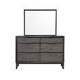 thumbnail image 3 of Kings Brand Furniture Sheldon 6-Piece King Size Gray Bedroom Set. Bed, Dresser, Mirror, Chest & 2 Nightstands, 3 of 7
