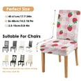 thumbnail image 6 of Strawberry Dining Chair Covers Set of 4 Charming Red Fruit Print Washable Polyester Stretch Slipcovers Removable Seat Protector for Summer Kitchen Decor, 6 of 6