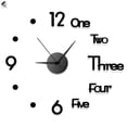 thumbnail image 3 of PULLIMORE 3D DIY Wall Clock Stickers Frameless Modern Silent Watch Mirror Surface Wall Decorations for Home Office Living Room Bedroom (Black), 3 of 10