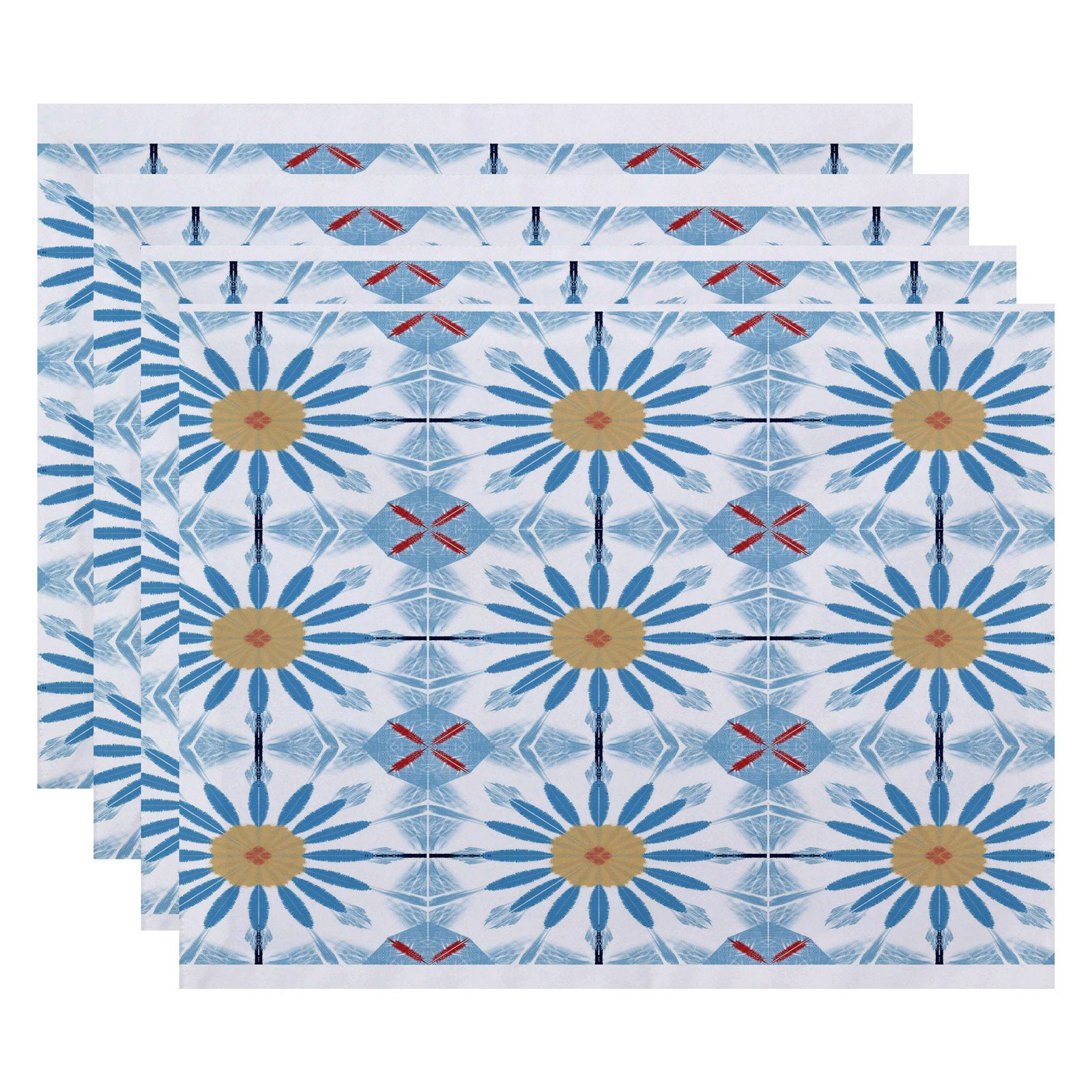 Simply Daisy 18" x 14" Chaney Geometric Print Placemat (Set of 4)