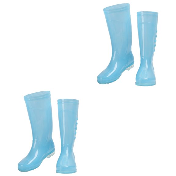 Masteelf 2 Pairs Anti-skid Rain Boots Waterproof Rain Boots Fashion Women Rain Shoes