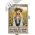 thumbnail image 5 of Vintage Garden Metal Tin Sign Garden Signs And Into The Garden I Go To Lose My Mind And Find My Soul Sign Hippie Wall Decor Girl Garden Poster Cottage Core Room Decor 12 x 8 In, 5 of 6