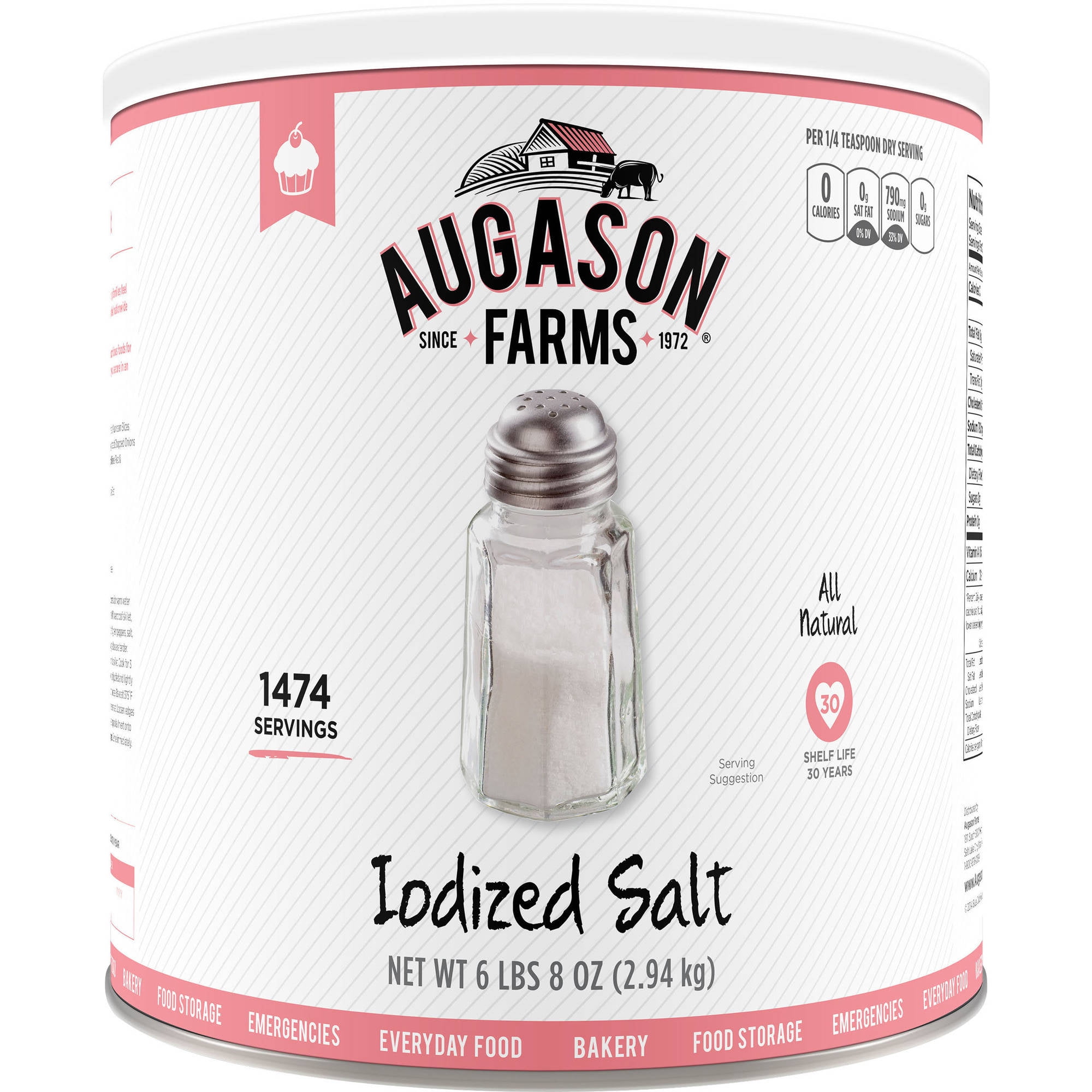 Augason Farms Iodized Salt, 104 oz by Generic