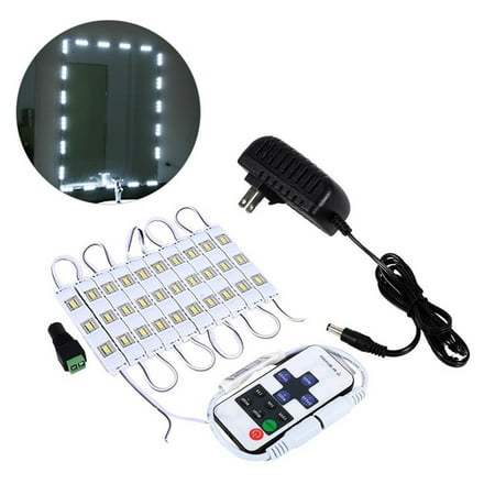 - DIY 2 Types Dressing Mirror Lighted Cosmetic Makeup Vanity LED Light Mirror with Power Supply and LED Dimmer Controller