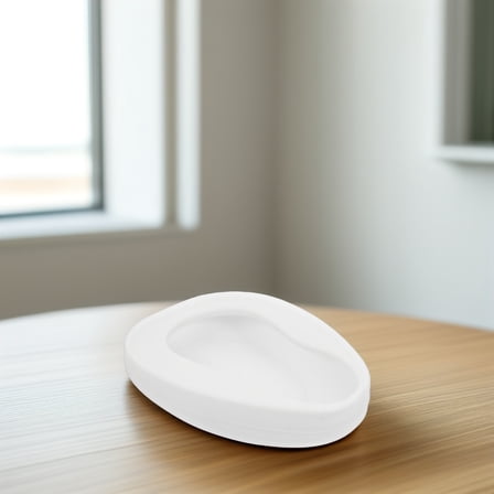 Luxshiny White Elder Bed Pan for Home Care Versatile Patient Bedside Commode with Leak Prevention