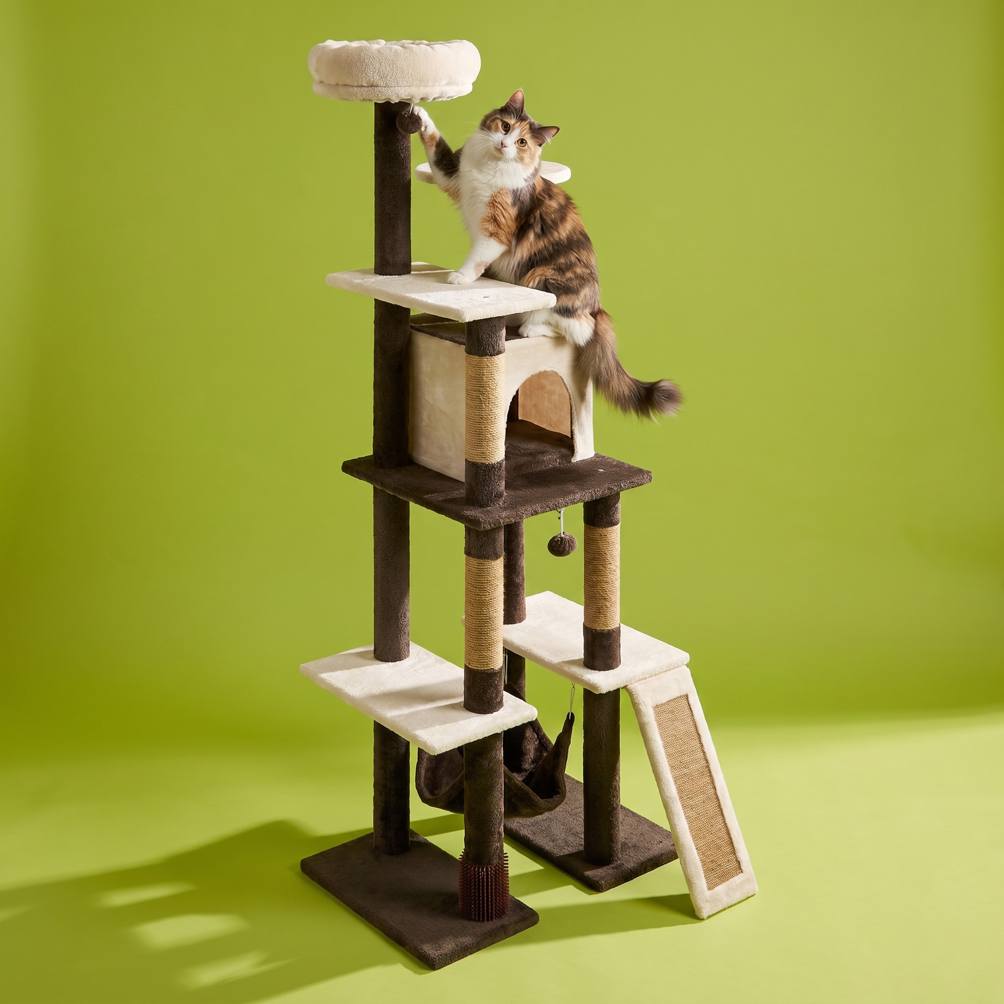 Vibrant Life 7-Level Cat Tree With Massager, 65 Inch photo 2