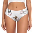 thumbnail image 1 of Balery Bbaseball Dog Ropa Interior de Algodón para Mujer con Dibujo – Braguitas Cómodas y Elásticas, Estilo Clásico-4X-Large, 1 of 6