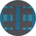 thumbnail image 1 of Ahgly Company Machine Washable Indoor Round Transitional Glacial Blue Ice Blue Area Rugs, 8' Round, 1 of 7