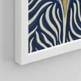 thumbnail image 5 of PixonSign Framed Wall Art Navy and Gold Leave Pattern Prints, Set of 4 Abstract Botanical Paintings, Nature Wilderness Wall Décor, Vintage Retro Adhesive Canvas Posters - 11"x14" White, 5 of 5