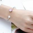 thumbnail image 4 of Guardurnaity de cristal abierta para mujer, decoraciones de mano de acero, brazalete , joyería para niñas para citas, joyería para fiestas de Ropa, zapatos y accesorios Miscelánea Tipo 1, 4 of 6