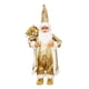thumbnail image 3 of Standing Santa Claus Figurine Exquisite Aureate Coat Table Centerpiece Gift Christmas Santa Doll For Holiday New Year Collection Office , M 45cm dorado BLESIY estatuilla de santa de pie, 3 of 4
