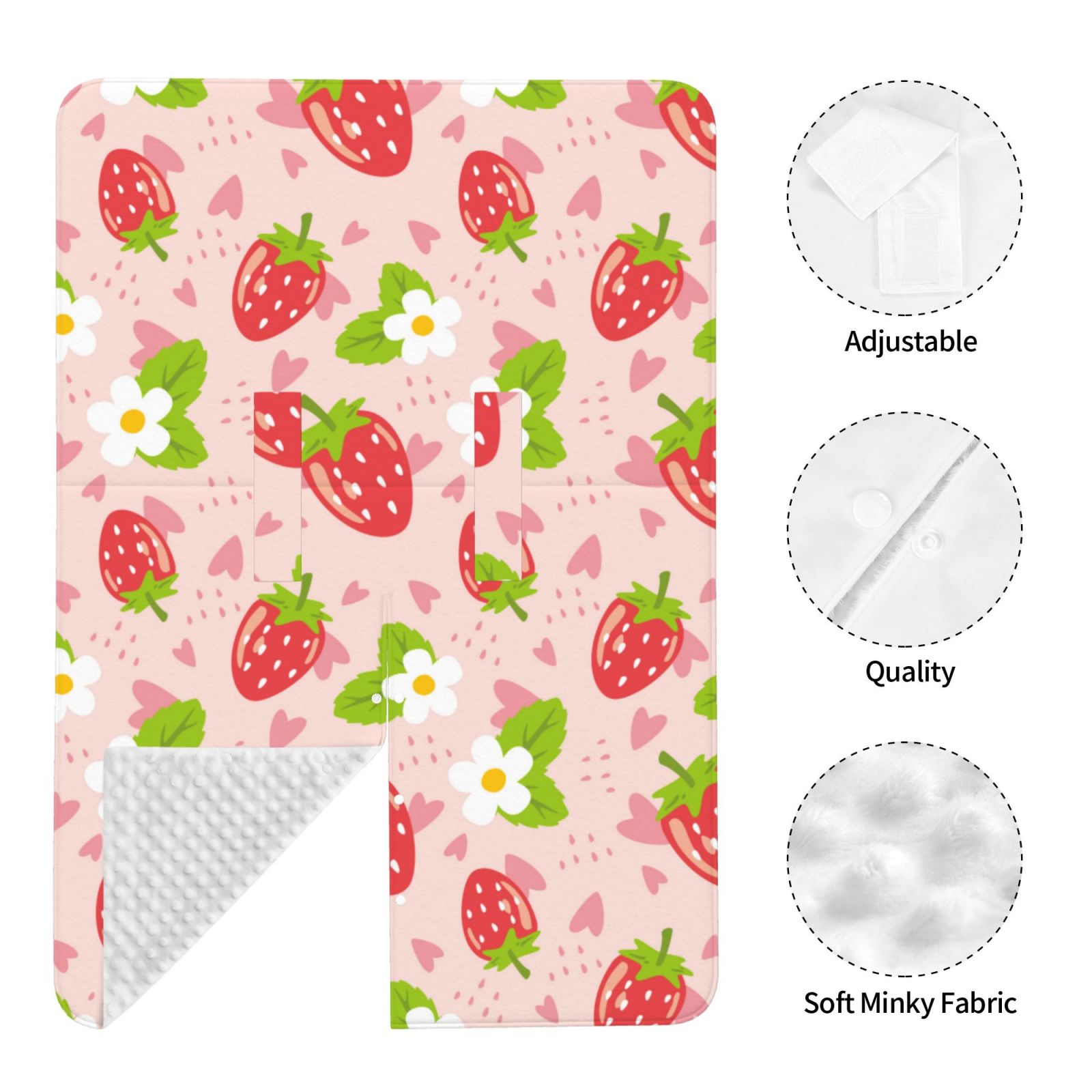 Car Seat Cover Baby - Cute Strawberry Pink Love Breathable Infant Car Seat Cover for Baby Carseat, Lightweight Comfort Baby Essentials Must Haves Newborn Stuff for Girl Boy