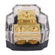thumbnail image 3 of Bloque de distribución de energía de 2 vías para audio de automóvil, bloque de conexión con cubierta transparente Cobre, 3 of 9
