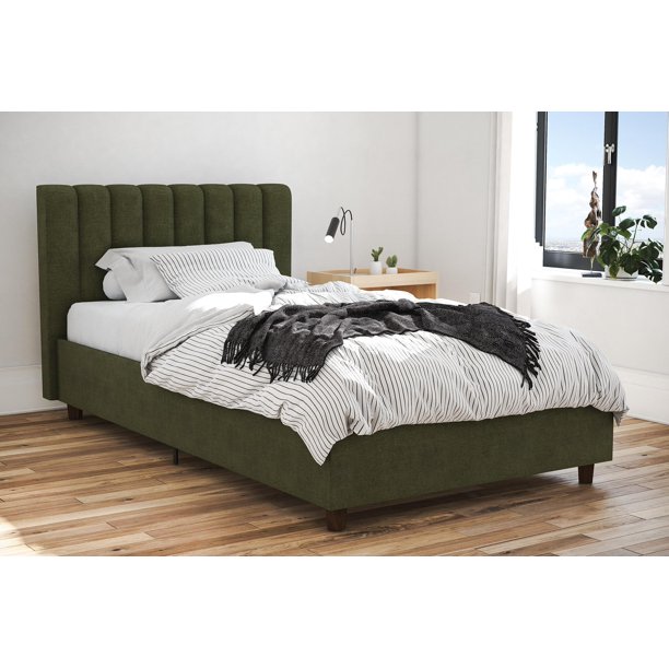 Novogratz Brittany Upholstered Bed, Multiple Sizes, Multiple Colors