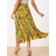 thumbnail image 4 of Fala medpiercon volantes y estampado floral bohemio pamujer Amarillo S, 4 of 5