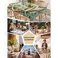 thumbnail image 5 of Green Spring Floral Table Cloth, Summer Botanical Tulip Vintage Waterproof Tablecloth for Rectangle Tables, Reusable Washable Fabric Table Cover for Restaurant Kitchen Dining Tables 52"x70", 5 of 6